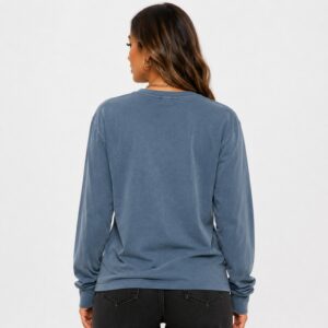 acid wash distressed long-sleeve t-shirt