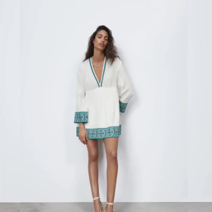 women's embroidered dress