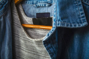 denim tops custom display