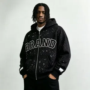 embroidered letter hoodie
