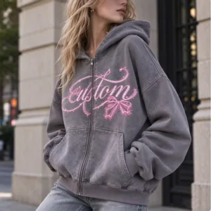 pink acid wash hoodie