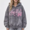 oversized zip-up hoodie
