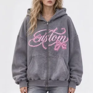 oversized zip-up hoodie
