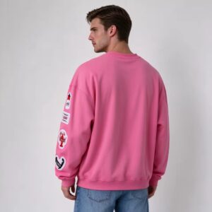 oversized streetwear pullovers with embroidery patches